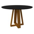 Mesa Vitória 120X120Cm - Ypê/Preto