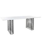 Mesa Wired - Tampo Retangular 200x100cm - Cor Branca