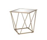 Mesa Yardlio Mirrored Champagne Gold Modern Geometric