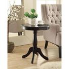 Mesa Yardlio Shabby Chic com pedestal redondo de 4 pés