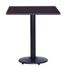 Mesa Zeta em Ferro Preto 75 cm (Altura) com Tampo em MDP Quadrado 70 cm Preto