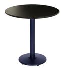 Mesa Zeta Ferro Preto 75 cm (Alt) Disco Redondo Tampo MDP Redondo 60 cm (Larg) x 2,50 cm (Alt) Preto