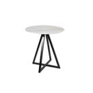 Mesa Zig - Base Preta - Tampo Redondo 107cm - Mármore Espírito Santo Mesa Zig - Base Preta - Tampo Redondo 107cm - Mármore Espírito Santo