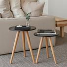 Mesas Redonda De Canto Lateral Retro Pe Palito