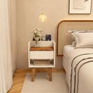 Mesinha Cabeceira Branca Criado Retrô Pés Madeira Mdf Quarto Mesinha Cabeceira Branca Criado Retrô Pés Madeira Mdf Quarto