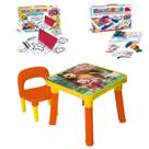 Mesinha Cadeira Infantil Masha E Urso + Kit Rush e Desenho