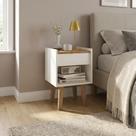 Mesinha de Cabeceira Design Moderno Quarto Branco