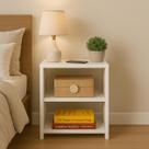 Mesinha De Cabeceira Moderna Nicho Lateral Cama Decoração 50cm MDF Quarto Sala Escritório Organizador Armarinho