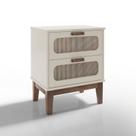 mesinha de cabeceira retro alto padrão estilo europeu Santorini 45cm