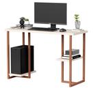 mesinha de estudo com prateleira para computador desktop com pes de ferro mali 120 para quarto home office