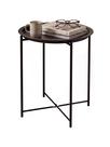 Mesinha Decorativa em Metal com Bandeja 47cm Preto