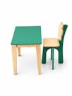 Mesinha Didática Infantil Retangular com Cadeira Desmontáveis Fácil Montagem Madeira Pinus