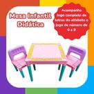 Mesinha e Cadeira Infantil de Atividades de Menina - Tritec