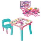 Mesinha Educativa Infantil Unicórnio Didática + Meu Chazinho