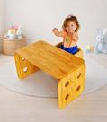 Mesinha G e Cadeirinha Madeira Infantil Cubo Montessori Marcenaria Martelli