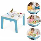 Mesinha infantil madeira mesa azul mdf didatica estudos lanche multiuso brinquedoteca quarto crianca meninos Mesinha infantil madeira mesa azul mdf didatica estudos lanche multiuso brinquedoteca quarto crianca meninos