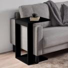 Mesinha Lateral Apoio de Canto Decorativa MDF Preta Linda