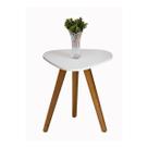 Mesinha Lateral Sala Pe Palito Retro Decorativa Tampo Orgânico
