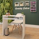 Mesinha Manicure Profissional Grande Com Porta Esmaltes Pronta Entrega 80x30 Madeira Resistente
