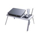 Mesinha Notebook Mesa Cooler Dobrável Suporte Mouse Copo