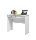 Mesinha Quarto Escritório 2 Gavetas Trabalho Estudo Computador Notebook Cores Branco - EJ