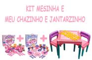 Mesinha Tritec Infantil Com Cadeiras e Kit Jantar e Chazinho