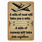 Metal Sign Aviation Vintage Airplane Travel 20x30cm