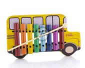 Metalofone JOG Vibratom Ônibus P2263 8 Teclas Coloridas e Baqueta (Musicalização Infantil)