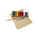 Metalofone xilofone infantil phx tg8-2 colorido com 8 notas Metalofone xilofone infantil phx tg8-2 colorido com 8 notas