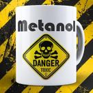 Metanol Caneca Com Logo de Perigo