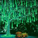 Meteor Shower Lights Weepong 8Tube 192LED Decoração de Halloween