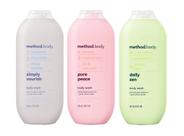 Método de embalagem variada de amostras de sabonete corporal (Pure Peace, Sea & Surf e Simply Nourish)