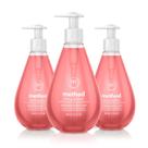 Método de sabonete para mãos, gel, toranja rosa, 360 ml, pacote com 3
