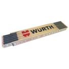 Metro Sueco de Madeira Dobrável 2 Metros, com 12 Dobras uso Profissional - Wurth.