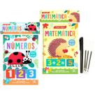 Meu Primeiro Livro Didático Mágico Matemática Números 2 Vols Livro Reutilizável + Caneta Tinta Mágic
