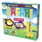 Meu primeiro quebra-cabeça safari 32 pçs madeira - pais e filhos