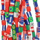 Miçanga 40 un Fimo Bandeira Copa do Mundo Diy P/ Pulseira