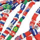 Miçanga 400 un Fimo Bandeira Copa do Mundo Diy P/ Pulseira