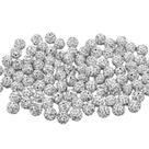 Miçanga Bola em Strass 6mm Branca com 10 unidades - Ref.: DVP8-4-3500-40