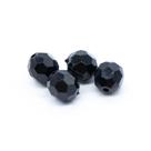 Miçanga Bola Facetada Preta 12mm 50pçs Acrílico Passante 100g