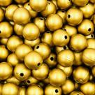 Miçanga Bola Lisa 12mm Dourada Passante 50pçs 55g Miçanga Bola Lisa 12mm Dourada Passante 50pçs 55g