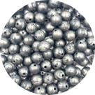 Miçanga Bola Lisa 13mm Grafite Conta Marmorizada 100pçs 160g