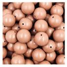 Miçanga Bola Lisa 16mm 50pçs Marrom Plástico Passante Artesanato 175g Miçanga Bola Lisa 16mm 50pçs Marrom Plástico Passante Artesanato 175g