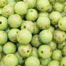 Miçanga Bola Lisa Plástico Verde Claro 13mm 60pçs 96g Passante