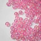 Miçanga bolinha de sabão / Rosa 6mm - Aprox 450 peças- 50g