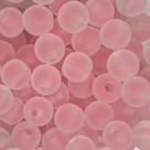 Miçanga Bolinha Fosca com Miolo Rosa Claro Contas Passante 8mm 180pç Para Fazer Pulseira Montar Colar