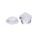 Miçanga Botão Flor Acrílico Transparente 5 Pétalas 26x27mm 10pçs 45g