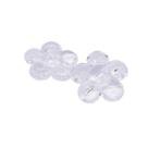 Miçanga Botão Flor Transparente 5 Pétalas 36x37mm 65pçs 500g