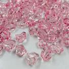 Miçanga Cascalho 12mm 10pçs Acrílico Rosa Transparente 9g