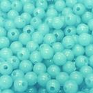 Miçanga Conta Bola Plástica 10mm Verde Piscina com 50 unidades
